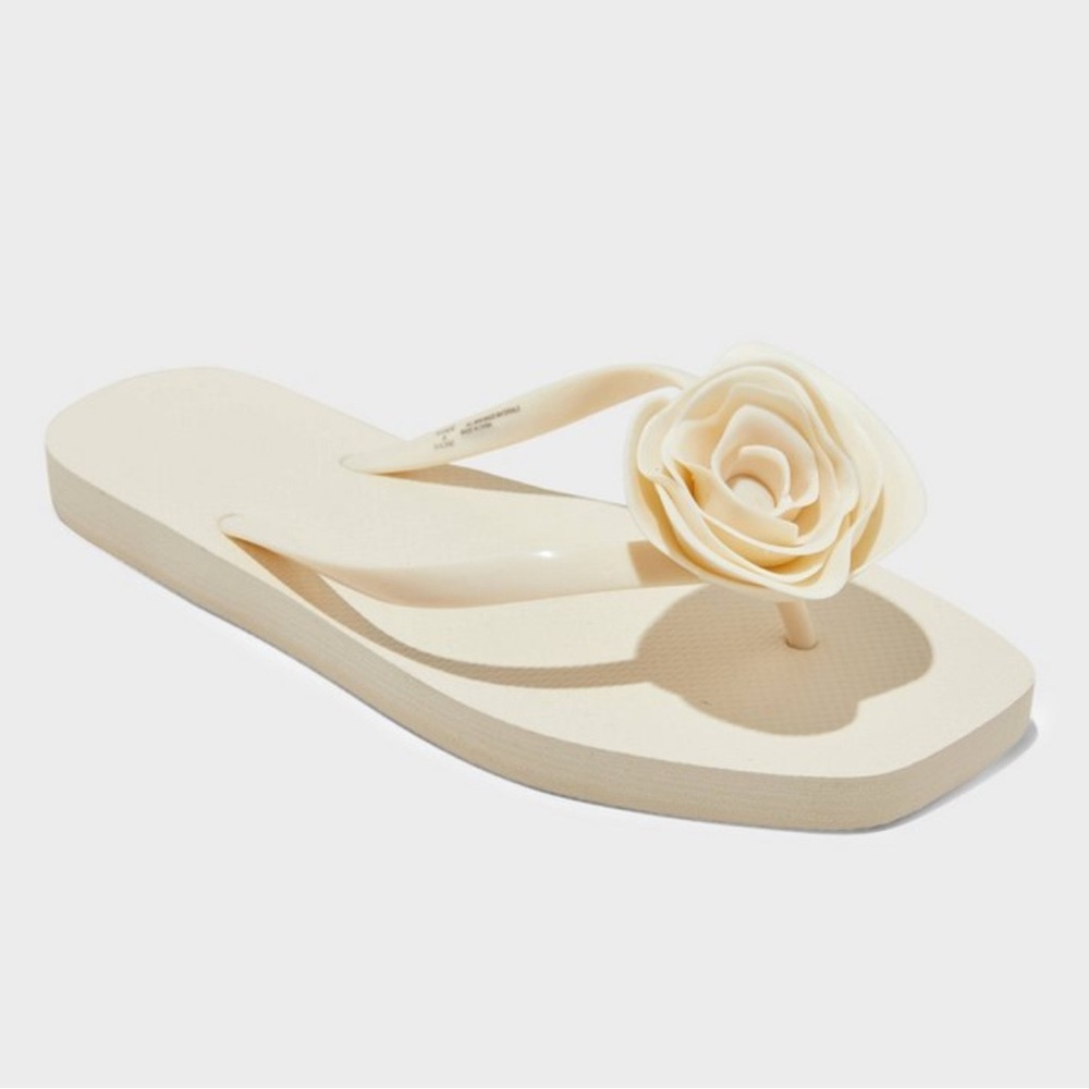 Shade & Shore Rosette Flip Flop Sandals